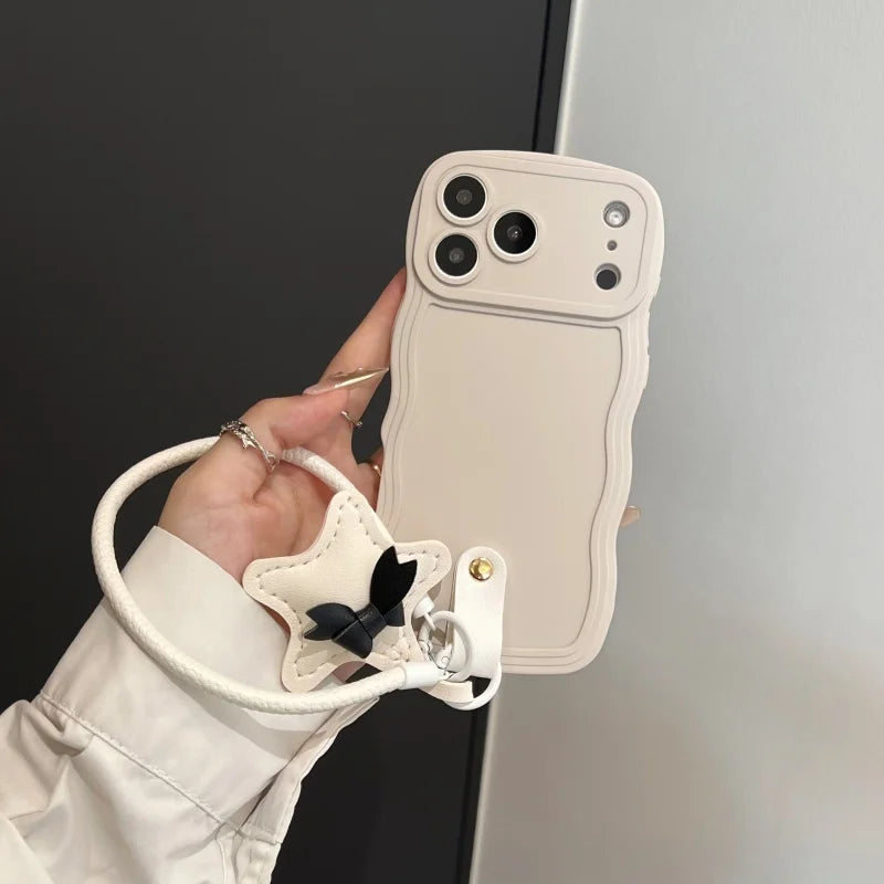 Funda de silicona con cordón 3D Wave para iPhone