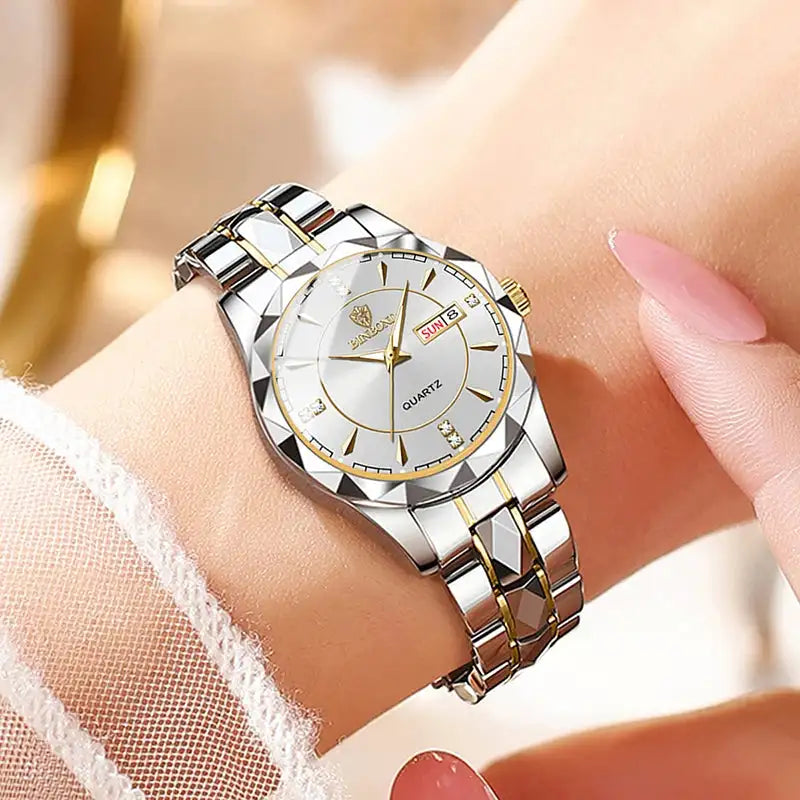 BINBONG Women Watches Luxury Fashion Ladies Quartz Watch Waterproof Luminous Date Stainless Wristwatch Girlfriend Lovers Gift - Lootquake
