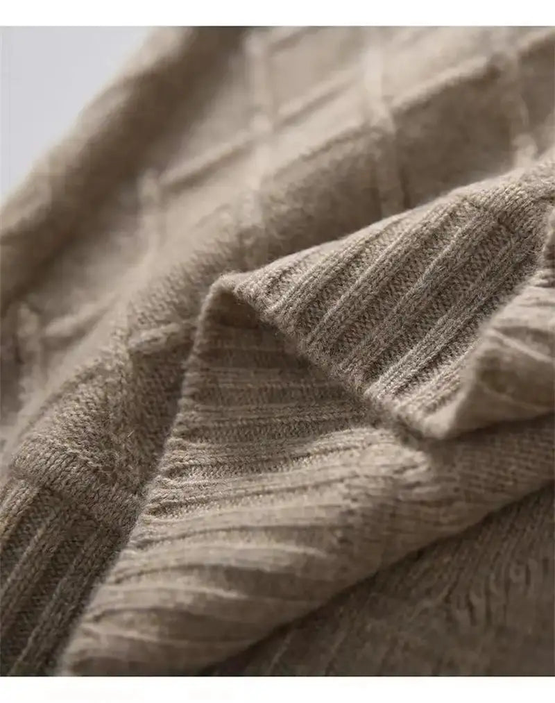 Korean French Style Cashmere Sweater Ladies Wool Windbreaker Cardigan New Autumn Winter Women Knitted Sweater Long Cardigan Coat - Lootquake