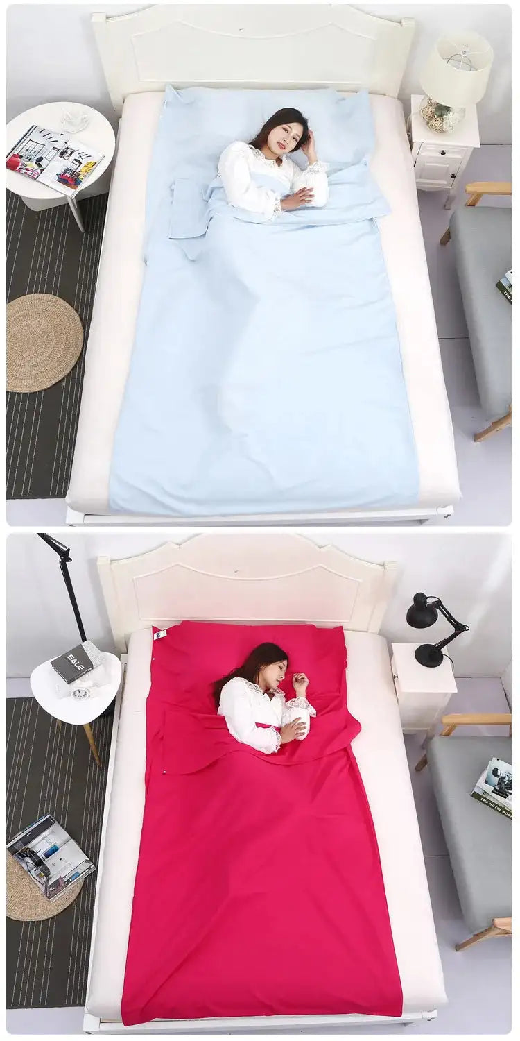 Breathable Portable Sleeping Bag Liner Sleeping Bag Tourism Mat Camping Outdoor Sleeping Bag Set Hotel Room Liner Anti-dirty - Lootquake