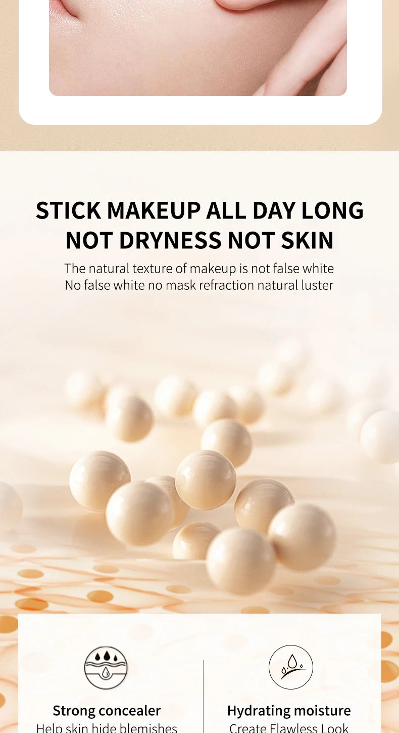 Ocheal 30 g CC Cream Foundation Corrector a prueba de agua Hidratante Protector solar Líquido FPS 50+ Prebase de maquillaje iluminadora de larga duración