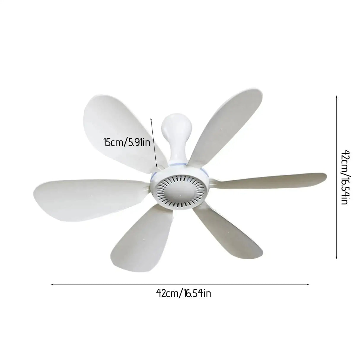 Silent 6 Leaves USB Powered Ceiling Canopy Fan with Remote Control Timing 4 Speed Hanging Fan for Camping Bed Dormitory Tent New - Lootquake