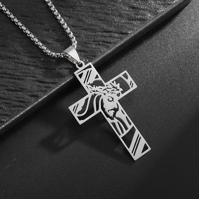 Exquisite Shining Crystal Cross Necklace Pendant Lucky Charming Fashion Jewelry Gift Unisex - Lootquake