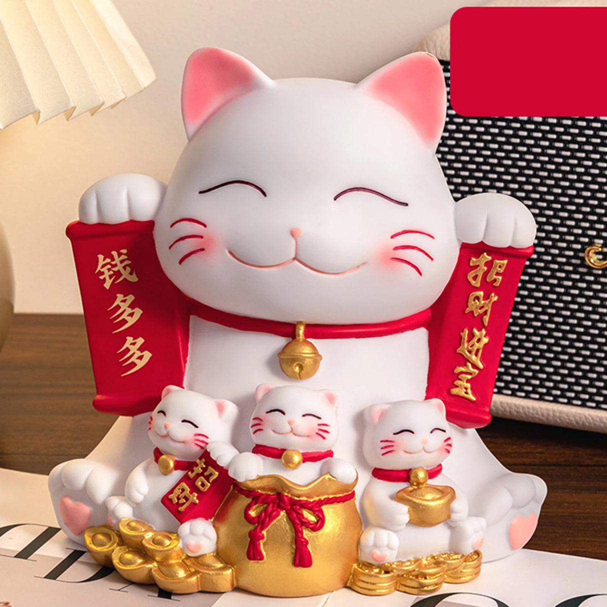 Maneki Neko Cat Piggy Bank Animal Statue Cat Figurine Piggy Bank for Chinese New Year Gift Home Decoration Easter Gifts Kids - Lootquake