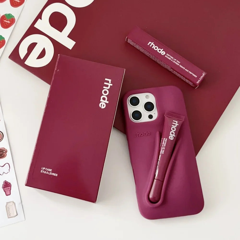 Estuche de regalo de 4 piezas Rhode Lip para iPhone con bolsa de compras