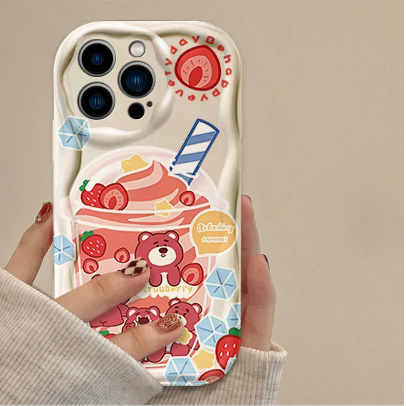 Funda de Disney Winnie the Pooh con diseño de oso de Tarta de Fresa para iPhone