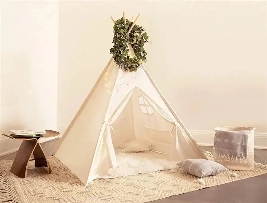 Tent for Kids Indoor Household Children Play House Wigwams Portable Folding Tipi Teepee Girl and Boy Castle Play Room Tents - Lootquake