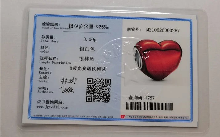 925 Silver Valentine's Day Snake Year Series Pendant Suitable for 925 Sterling Silver Original Women's Bracelet DIY Jewelry Gift - Lootquake