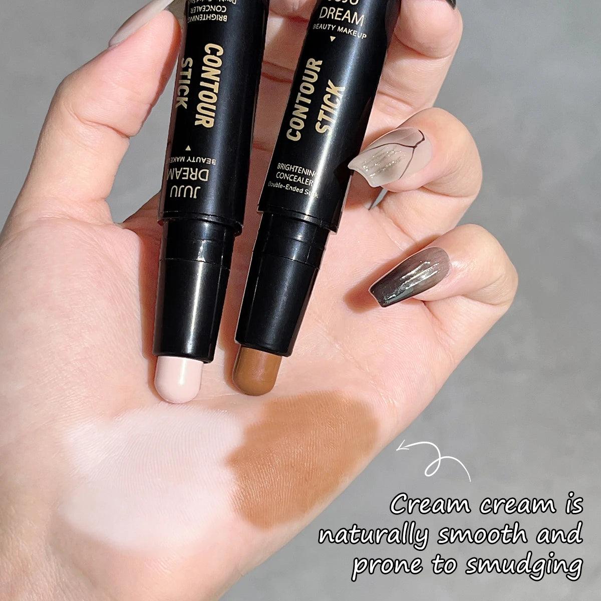 Double Ended Dual Purpose High Light Trimming Stick Three Dimensional Contour Nose Shadow Facial Shape Brighten and Trim