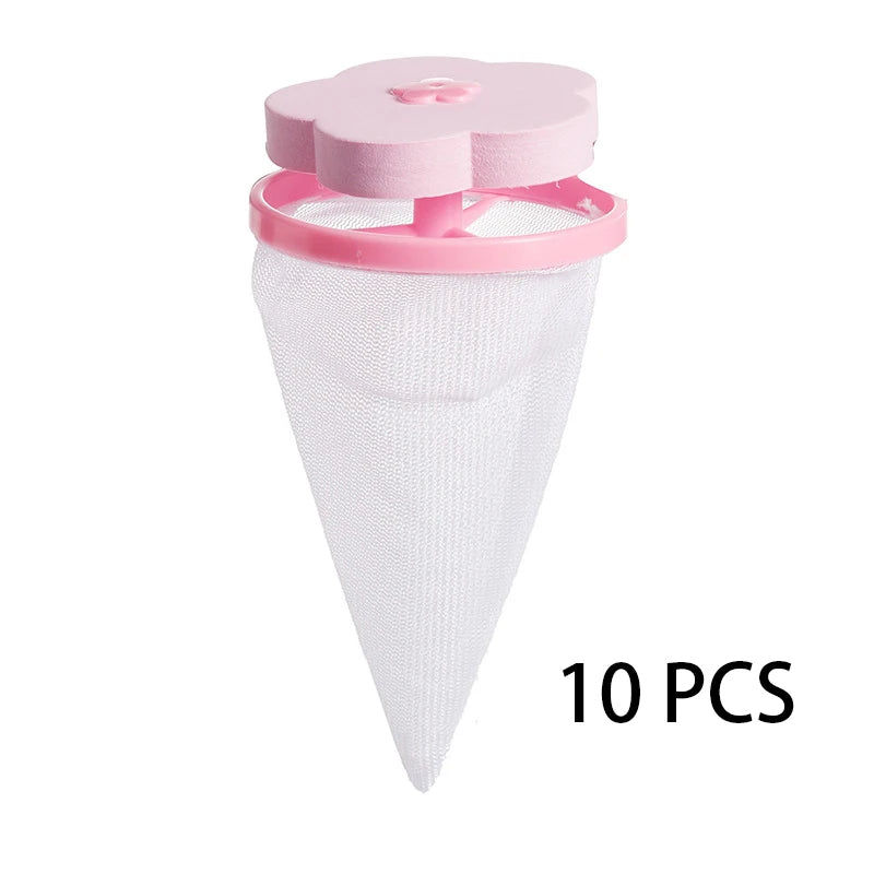 1-10pcs Pet Hair Remover Washing Machine Floating Lint Filter Bag Clothes Hair Cleaning Cat Hair Catcher Reusable Laundry Tools
