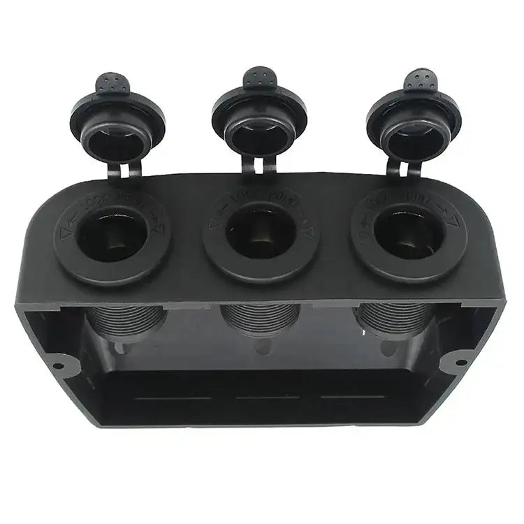 3 In 1 Tent Type 12-24V Cigarette Lighter Power Sockets Combination Automotive Accessory Outlet for Car Rv Truck Marine Boat - Lootquake