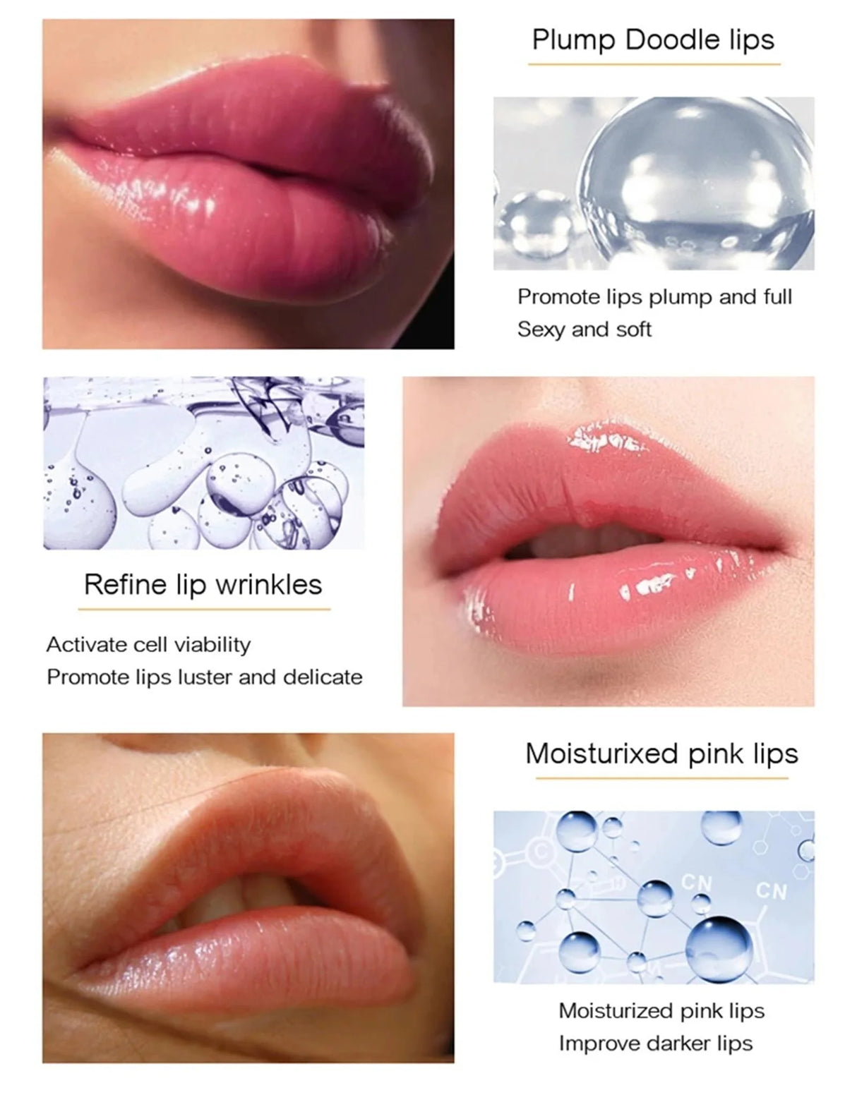 Aceite esencial para labios voluminizador instantáneo, nutritivo, antiarrugas, hidratante, cuidado labial sexy, suero de brillo labial voluminizador definitivo, cosméticos
