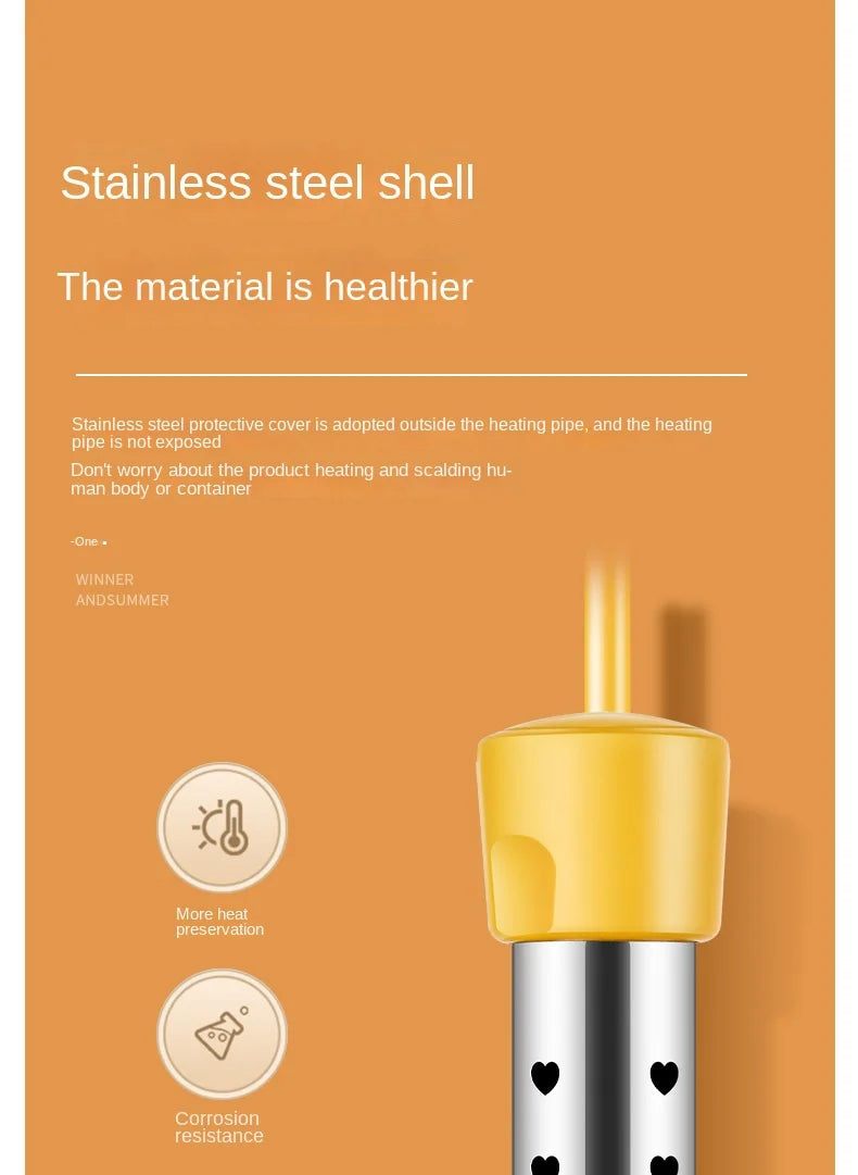 Chauffe-eau électrique portable 110 V/220 V, appareil de chauffage rapide