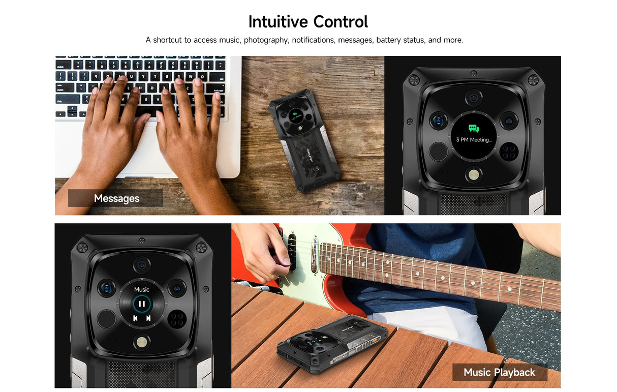 Teléfono robusto Ulefone Armor 28 Ultra 5G con imagen térmica por IA, Dimensity 9300+, 1 TB de ROM, 32 GB de RAM, Android, AMOLED