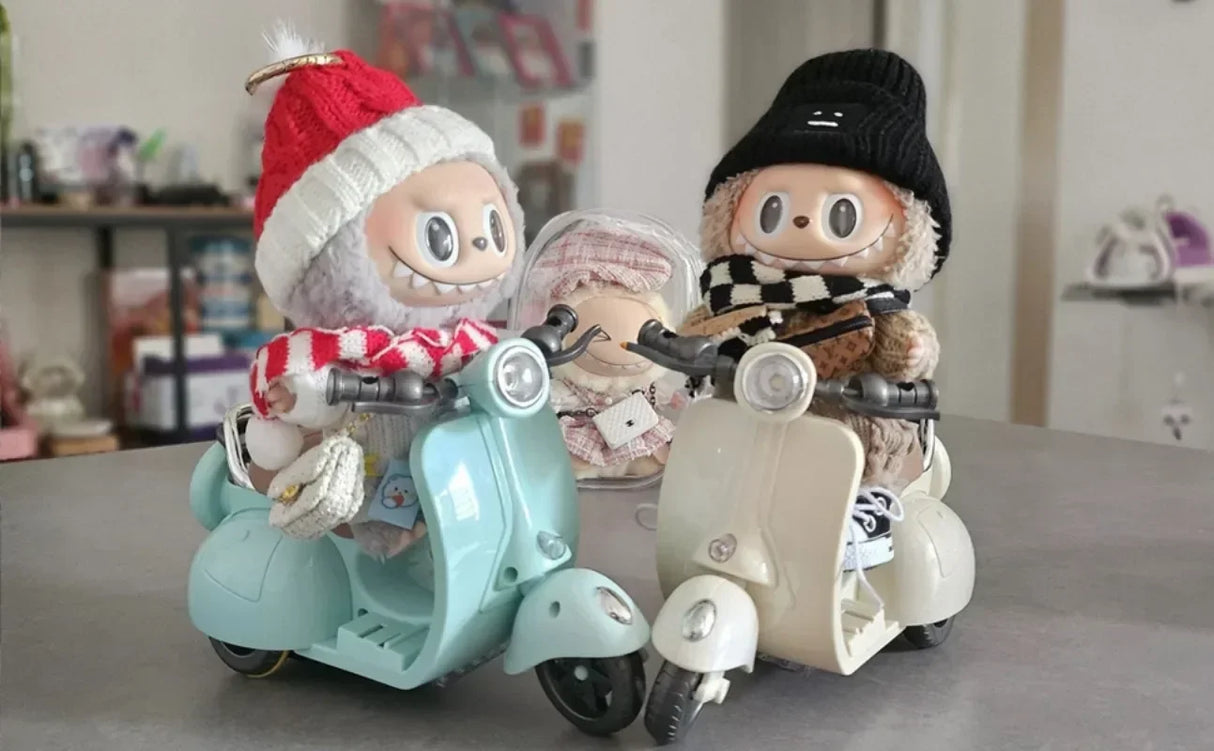 Labubu Accessories Labubu Have A Seat Toy - Labubu Scooter with LED Lights & Music Cute Desk Decor for Labubu Doll Collectors