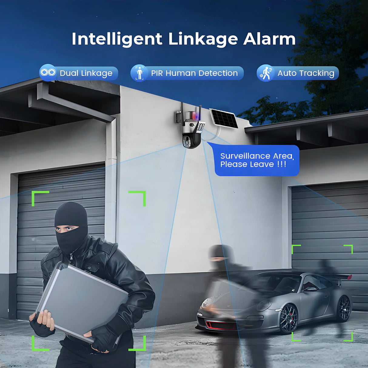 Cámara solar V380 4K 4G Sim 8MP de doble lente inalámbrica WiFi, detección móvil PIR, seguridad para exteriores, impermeable