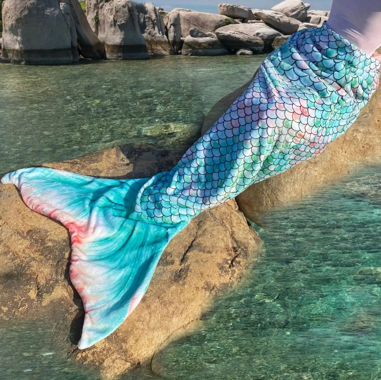 Mermaid Blanket Sleeping Bag Anti Kick Flannel Quilt Soft Fabric High Color Fastness Children Birthday Gift Fish Tail - Lootquake