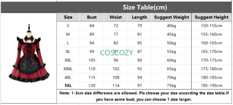 Halloween Gothic Maid Devil Cosplay Costumes Sweet Lolita Party Princess Dress Apron Headwear Neckwear Women Plus Size Cos