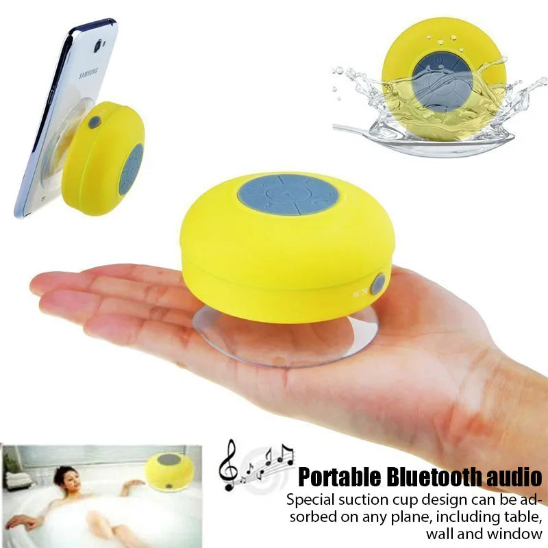 Wireless Bluetooth Speaker Audio Waterproof Easy-Access Control Buttons Music Player for Office Car Home Shower
