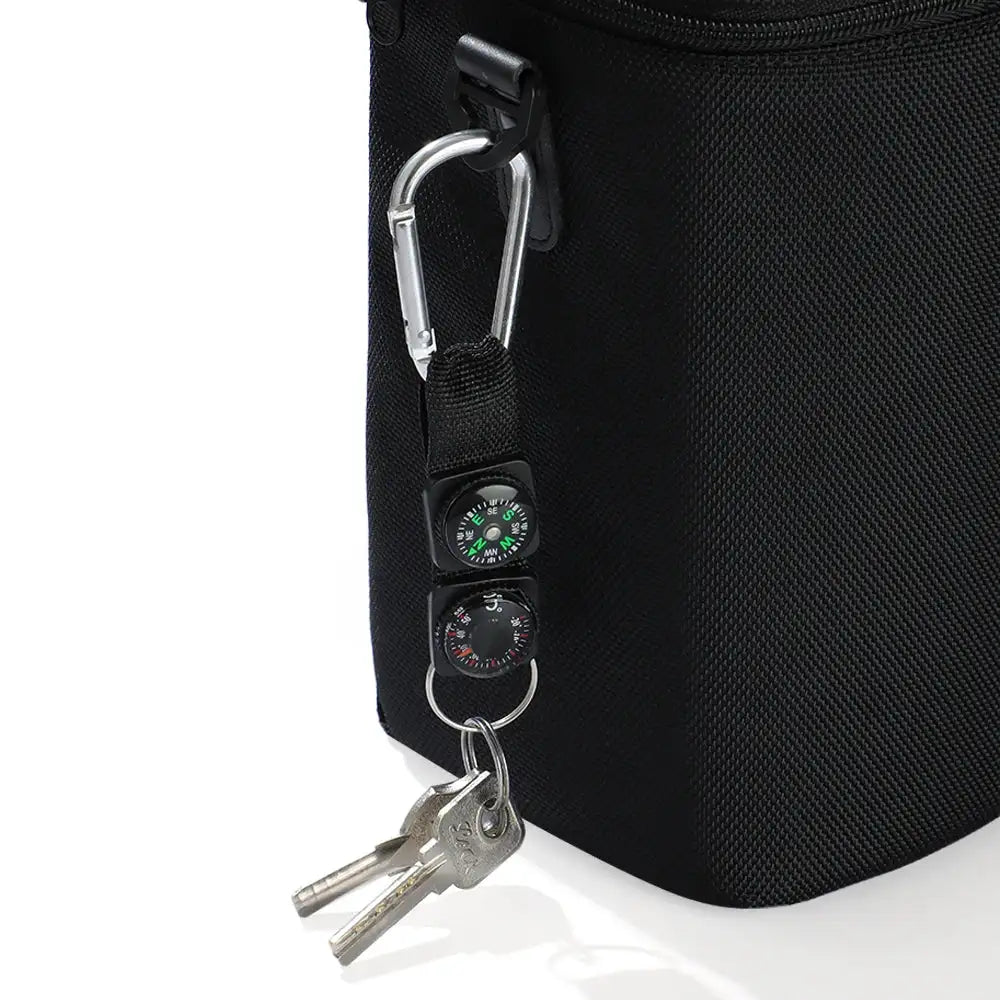 Mini Compass Thermometer Carabiner Compass Thermometer Carabiner 3 in 1 Outdoor Hiking Key Buckle Double Sided Metal Compasses - Lootquake