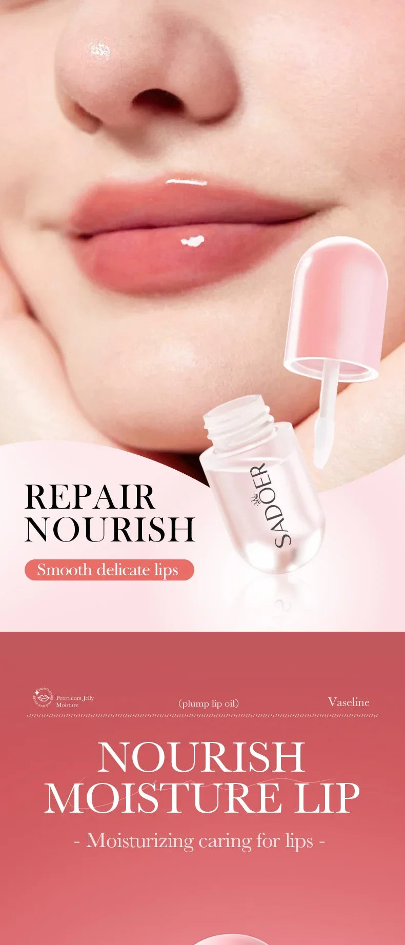 Huile essentielle repulpante pour les lèvres Soin des lèvres instantané et sexy Nourrissant Antirides Hydratant Brillant à lèvres repulpant ultime Sérum Cosmétiques