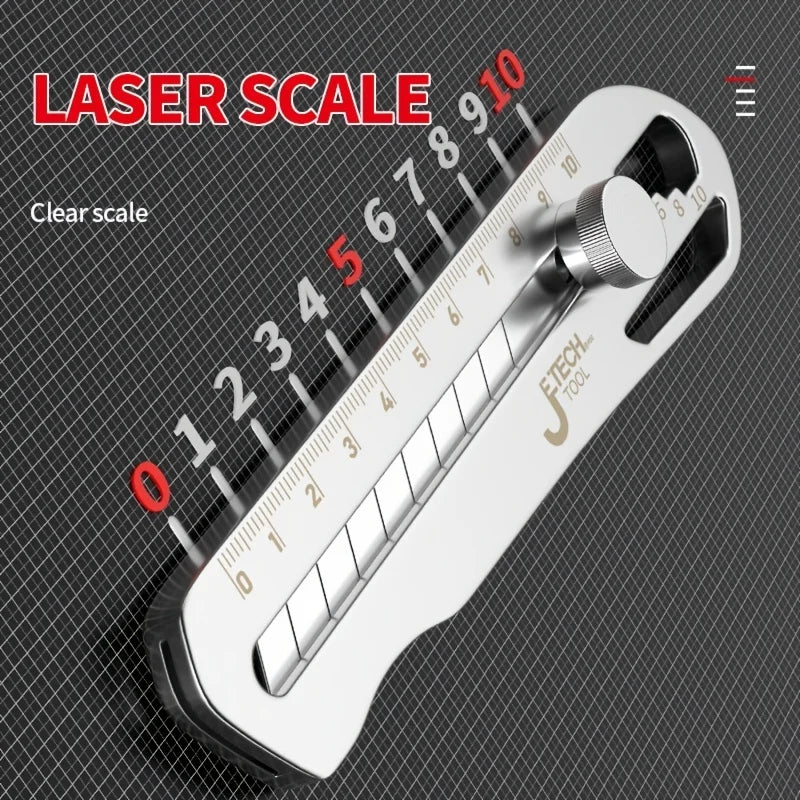 Cuchillo de arte de alta resistencia, de acero inoxidable grueso y grande, cuchillo para papel tapiz de grado industrial, soporte para herramientas duradero