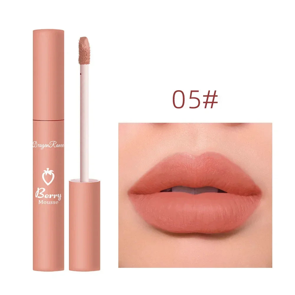 Rouge à lèvres mat nude, 12 couleurs, longue tenue, velours, waterproof, anti-décoloration, antiadhésif, maquillage pour femmes