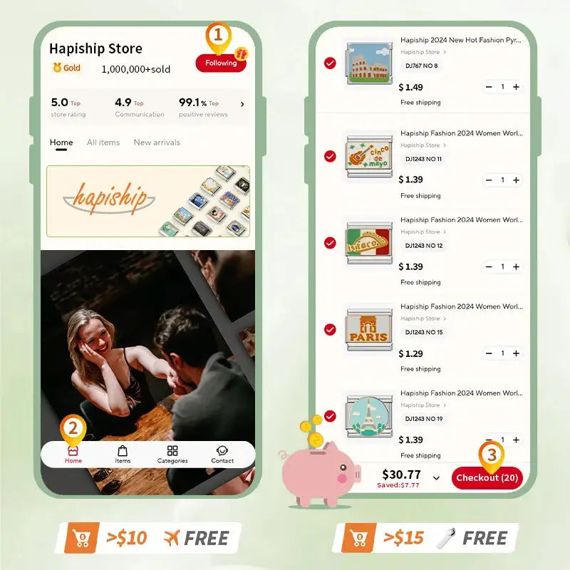 Hapiship 2023 Fashion Charm Italian Links Flower Flower Bee Tent Fit 9mm Bracelet Stainless Steel Making DIY Jewelry DJ661-C - Lootquake