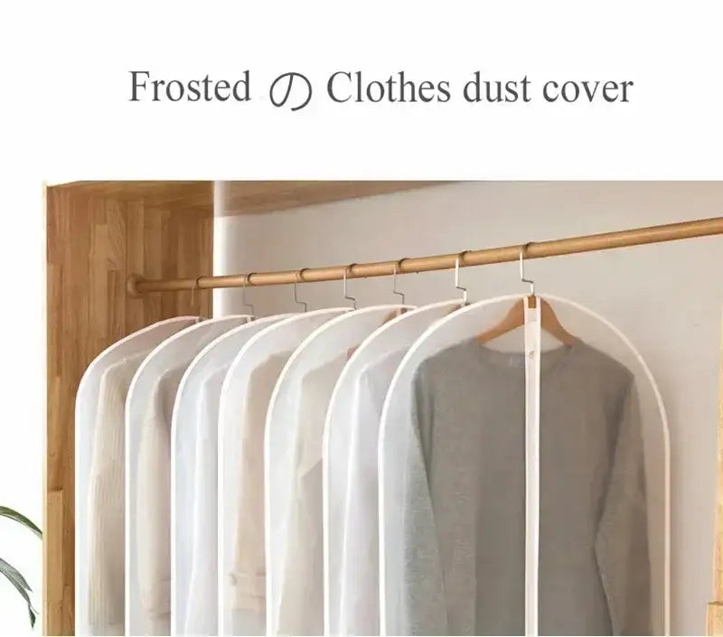 Dustproof Clothes Dust Cover Long Dress Suit Coat Dust Cover Closet Case Garment Storage Bag Clothes Wardrobes Hanging Organizer - Lootquake