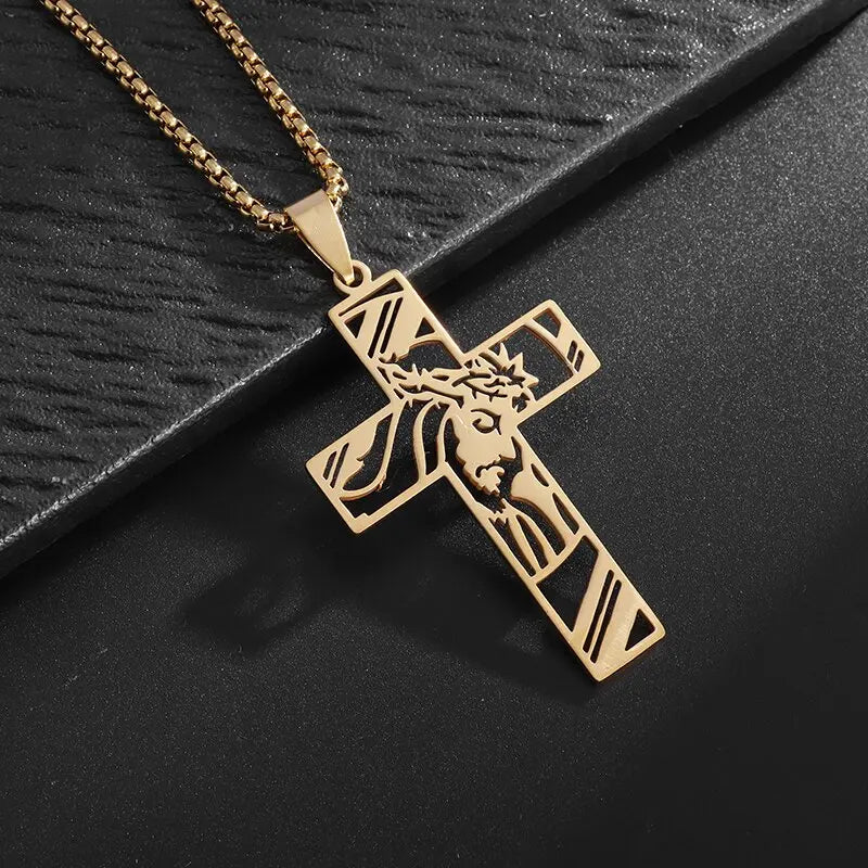 Exquisite Shining Crystal Cross Necklace Pendant Lucky Charming Fashion Jewelry Gift Unisex - Lootquake
