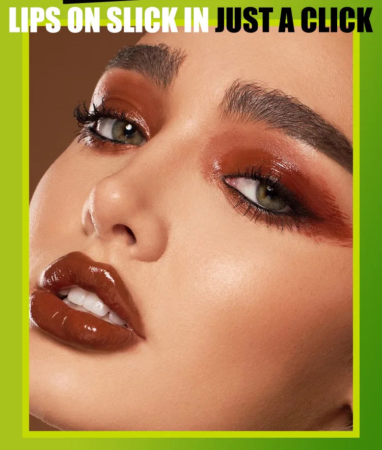 MLSMILE 3pcs/set Press Lipstick Solid Lip Gloss Long-lasting Easy Color Moisturizing Lip Gloss Pearl Mirror Lip Gloss