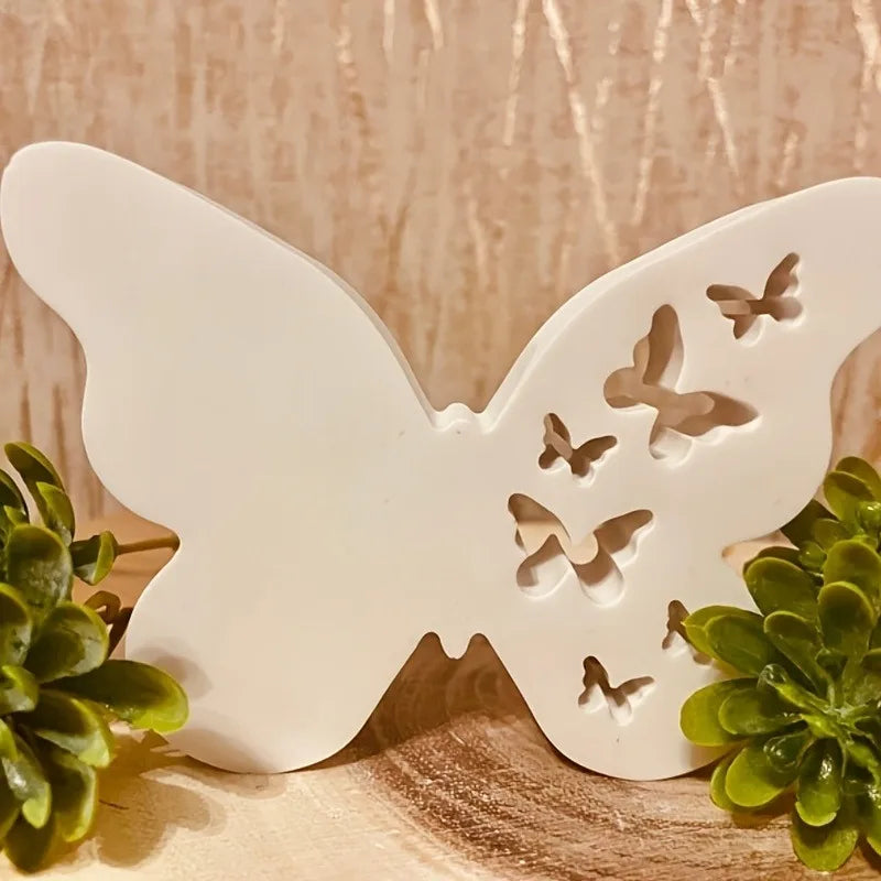 Butterfly Shaped Candle Ornament Silicone Mold DIY Gypsum Cement Concrete Easter Home Decoration Resin Mold Handicrafts Casting - Lootquake