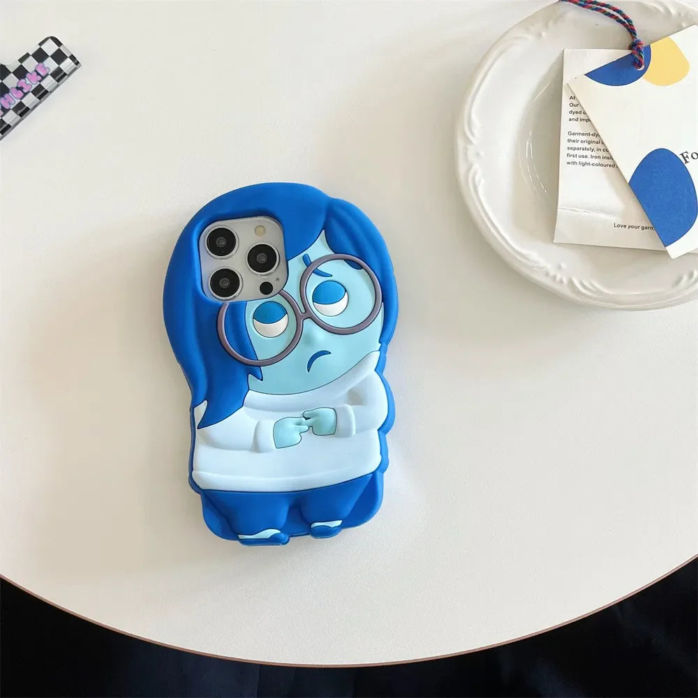 Kawaii Stereoscopic 3D Cartoon Sadness Phone Case