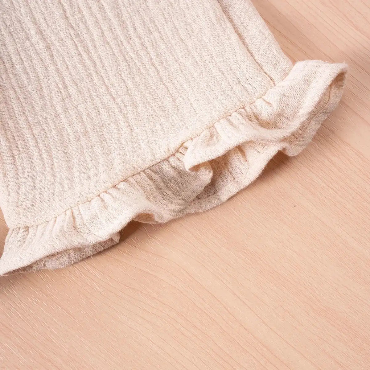 Summer Kids Cotton Casual 2pcs Toddler Girls Solid Color Sleeveless Top + Ruffle Pants Set Comfortable Fashion Hot Sale - Lootquake