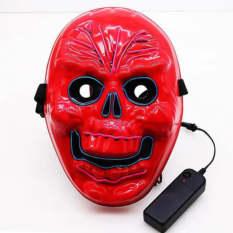 scary halloween costumes adults fantasia cosplay masque LED scream ghost horror mask children black skeleton costume suit