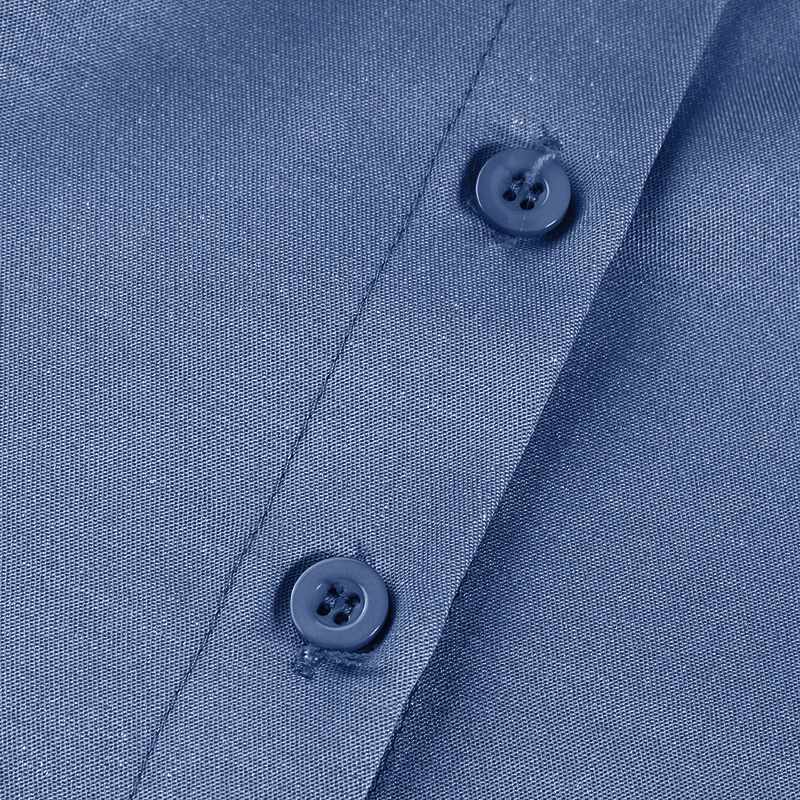 2023 Fashion New Long Dress Shirt Neck Pocket Large Swing Dress Casual Elegant Temperament Single Breasted Denim Dress - Lootquake