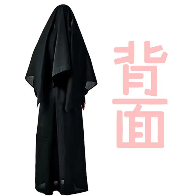 Halloween Nun Cosplay CostumeTraditional Adult Valak Black Religious Robe Suit Halloween Party Demon Nun Performance Clothes