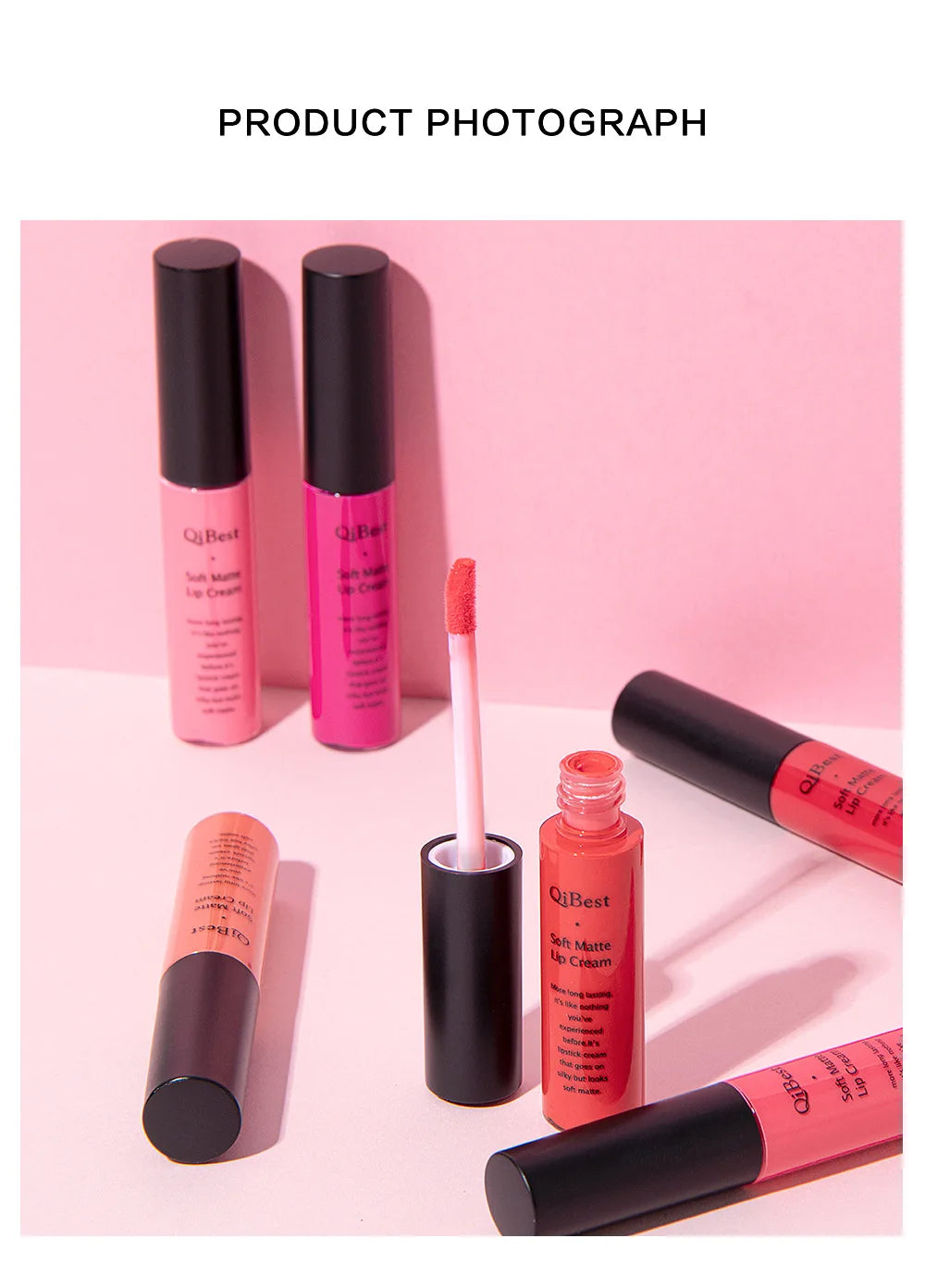 Matte Liquid Lipstick Waterproof Long Lasting Sexy Velvet Lip Gloss Nude Pigment Red Black Women Beauty Makeup Cosmetics