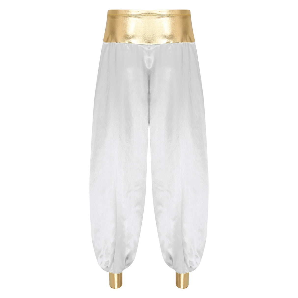 Halloween Men Arabian Indian Prince Cosplay Costume Stain Shiny Harem Trousers Arab Costume Carnival Dress Up Lantern Long Pants