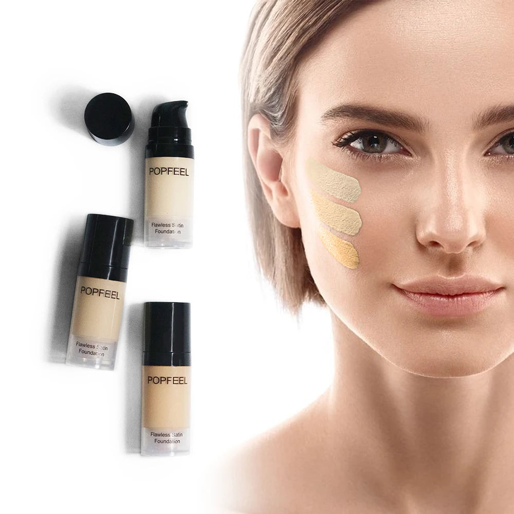 Base de maquillaje de larga duración POPFEEL Soft Focus: acabado transparente, cobertura modulable y efecto piel desnuda natural | Maquillaje impecable