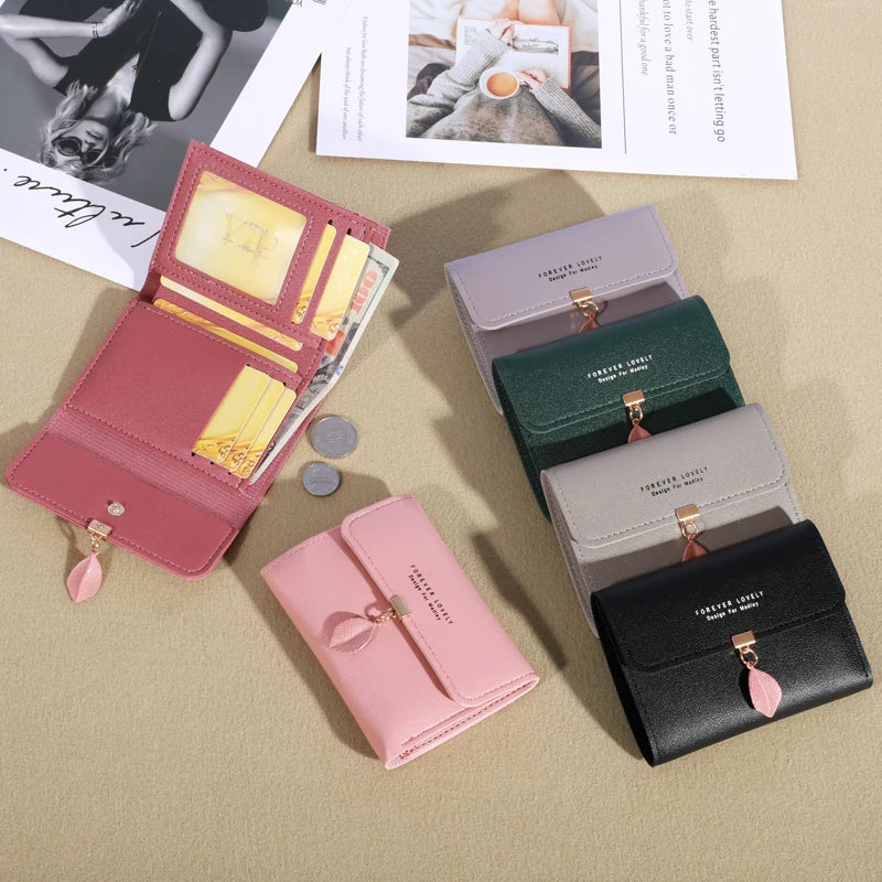 Trifold Clutch Coin Purse, Minimalist Credit Card Holder, Women's Casual Wallet - Lootquake