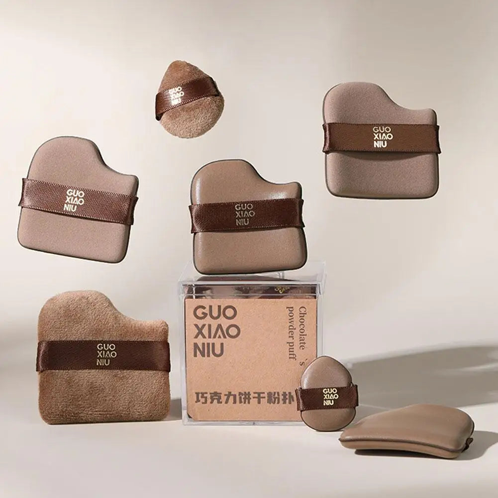 Mini Finger Powder Puff 6 Piece/Pack Makeup Powder Puff Loose Super Soft Makeup Blender Puff Air Cushion Foundation Sponge Tool