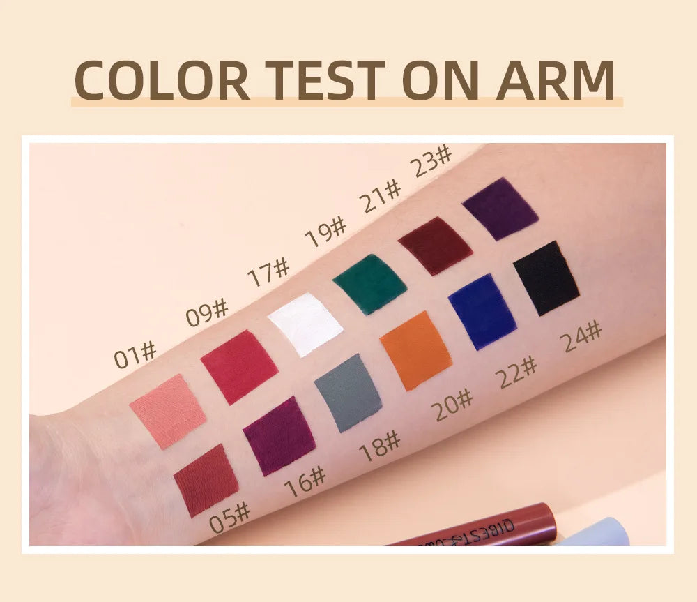 Coffret de gloss mat de luxe, 12 teintes waterproof, non collant, longue tenue, pour un maquillage de fête quotidien