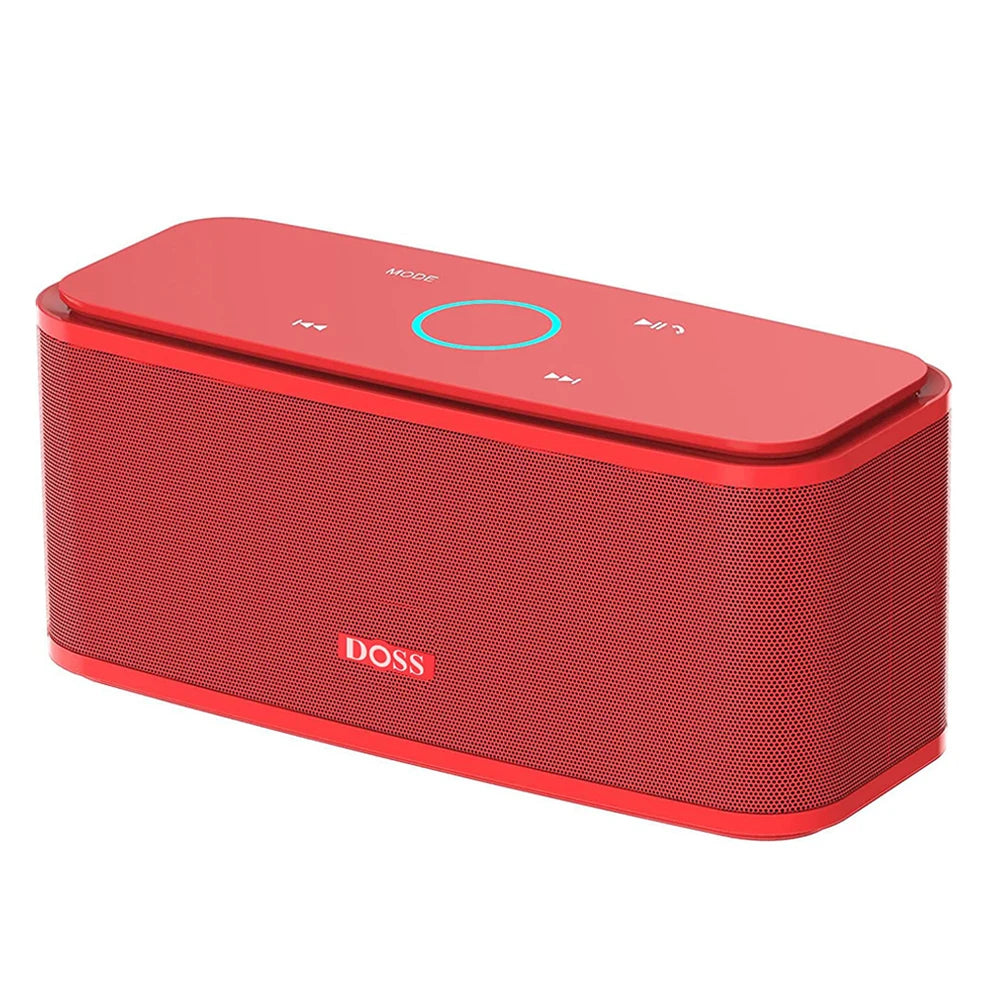 Altavoz Bluetooth DOSS SoundBox, control táctil, sonido HD de 12 W, resistencia al agua IPX5, micrófono integrado, manos libres.