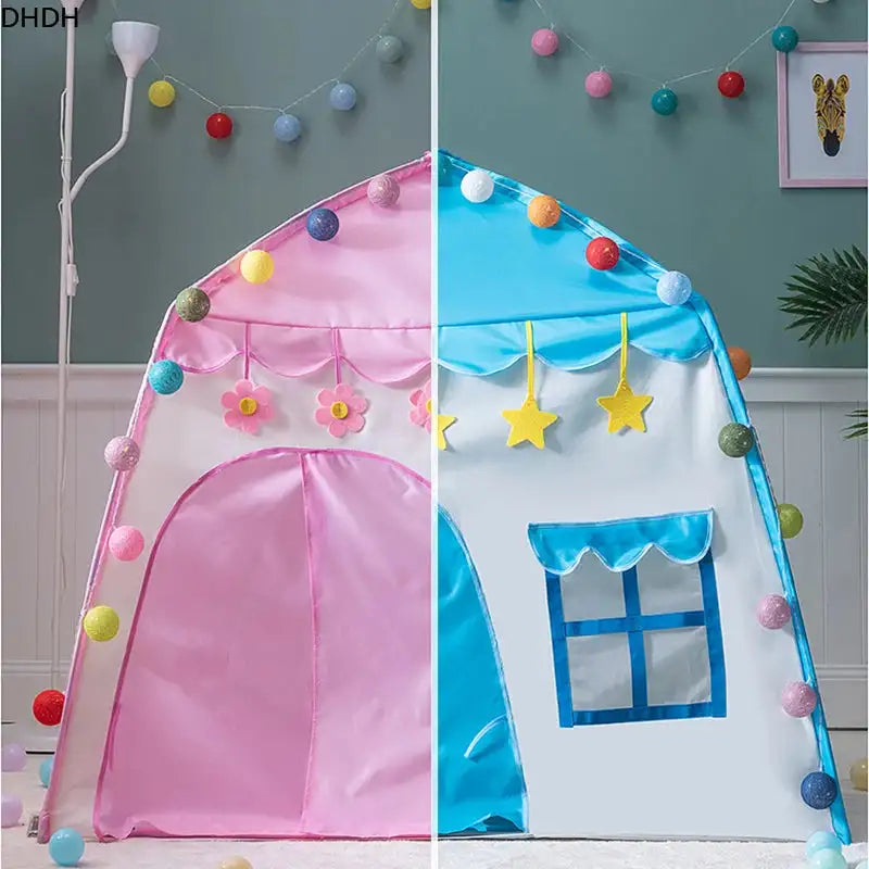 Children's Tent Indoor Outdoor Games Garden Tipi Princess Castle Folding Cubby Toys Tents Enfant Room House Teepee Playhouse - Lootquake