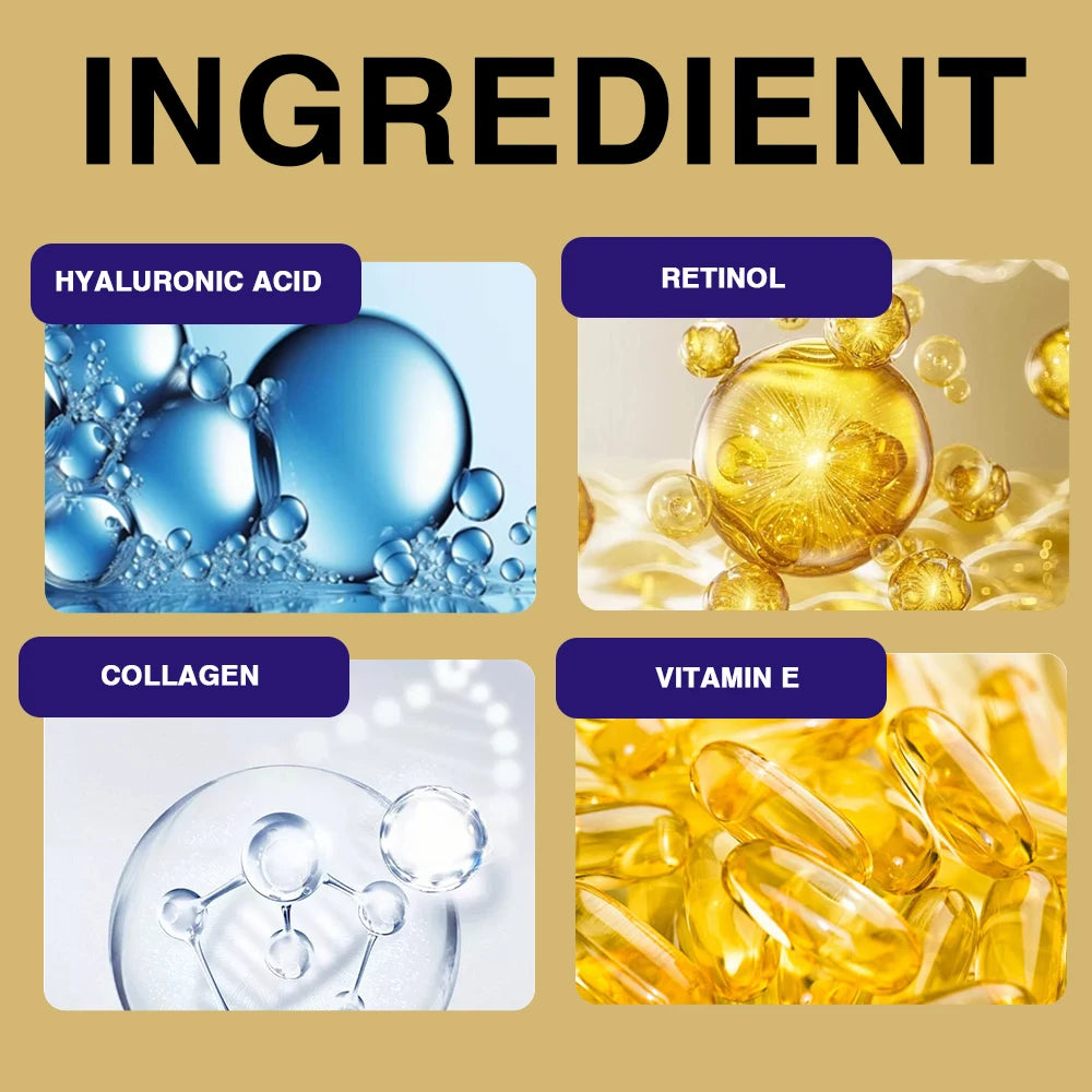 Péptido de colágeno: suero de colágeno antienvejecimiento para el rostro, ilumina la piel, reduce líneas finas y arrugas, cura y repara la piel.