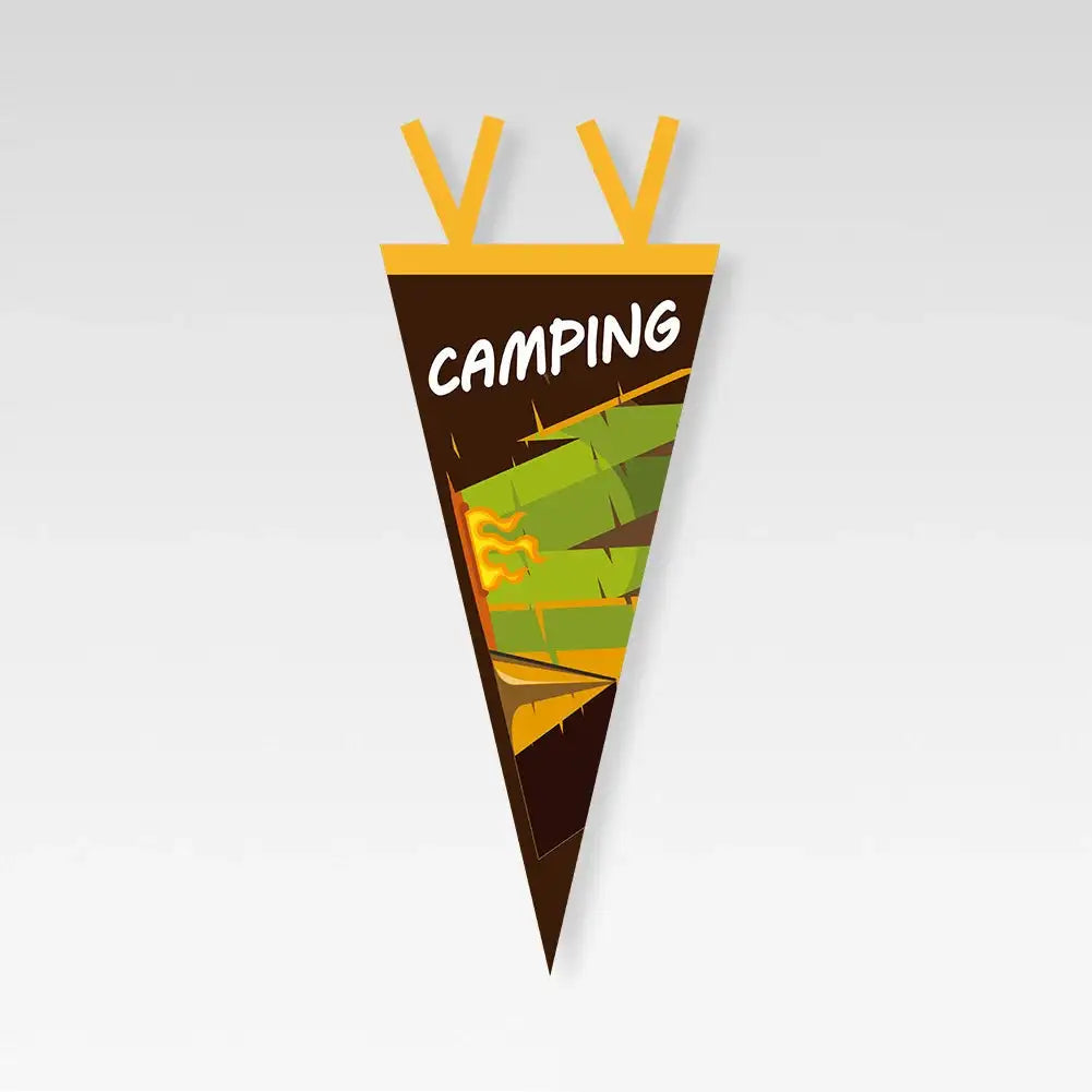 Outdoor Camping Tent Pennant Flags Picnic Canopy Atmosphere Decorations Camp Hanging Flags Holiday Scene Felt Bunting - Lootquake
