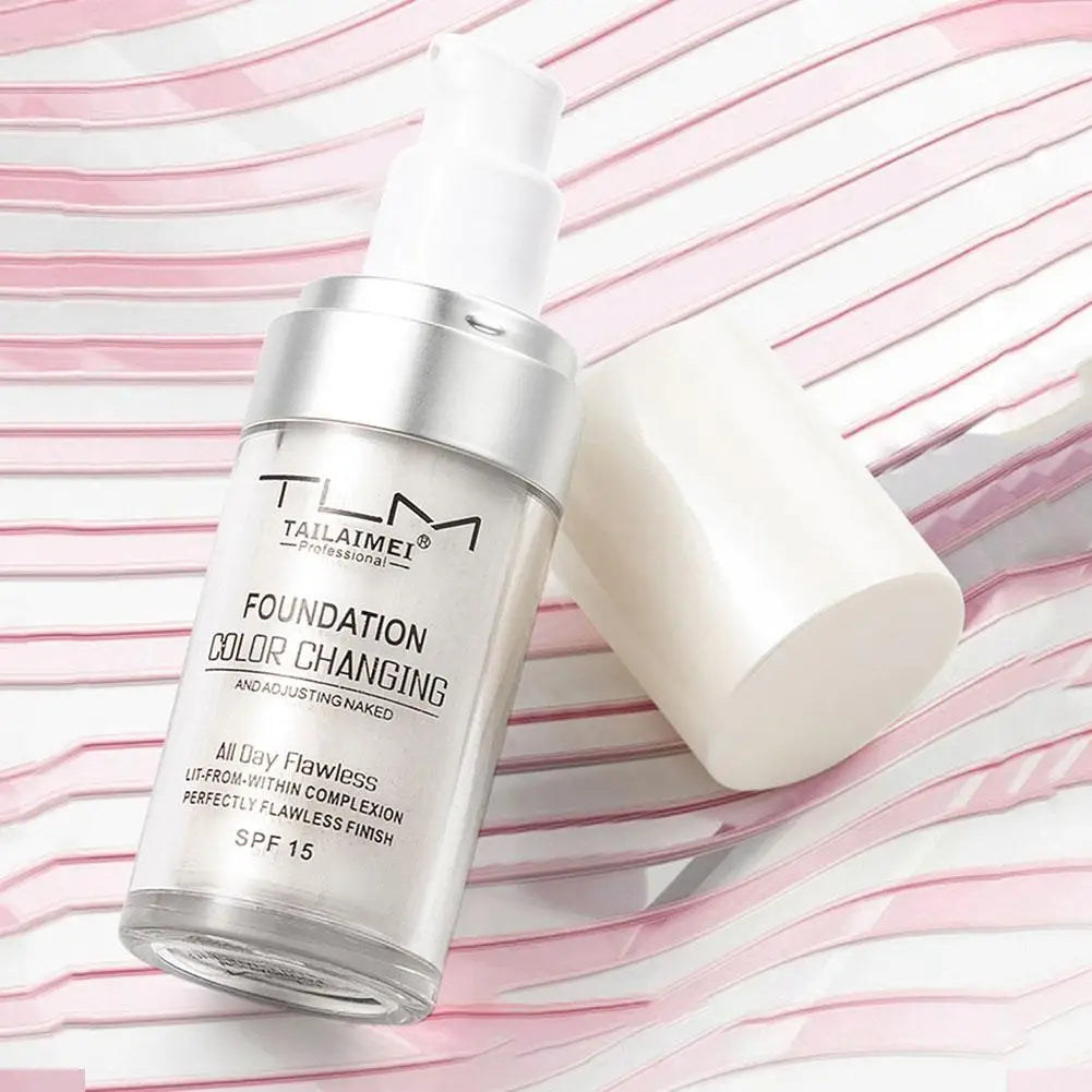 Base de maquillaje líquida Warming Blush que cambia de color con la temperatura, se difumina naturalmente, hidratante, 30 ml