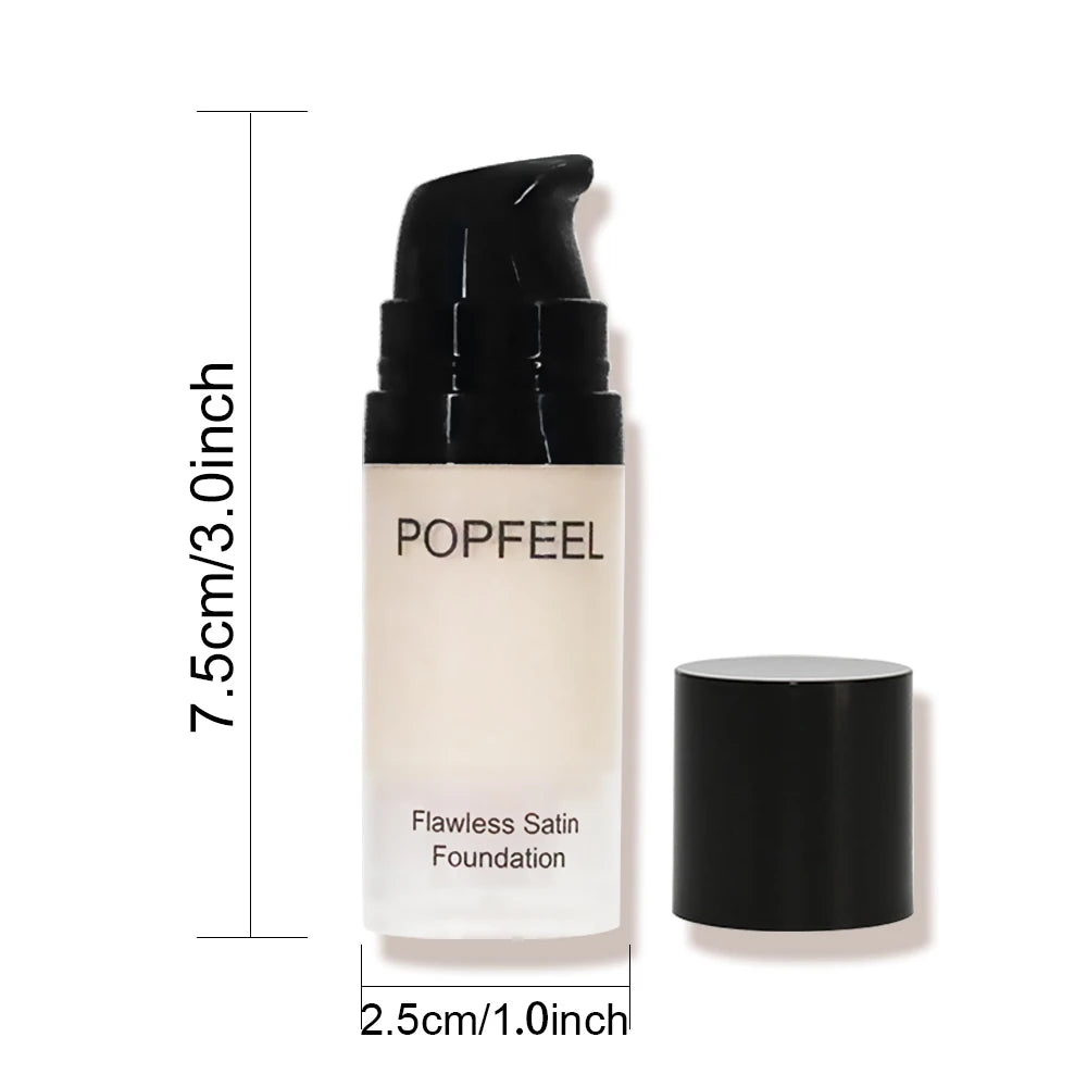 Base de maquillaje de larga duración POPFEEL Soft Focus: acabado transparente, cobertura modulable y efecto piel desnuda natural | Maquillaje impecable