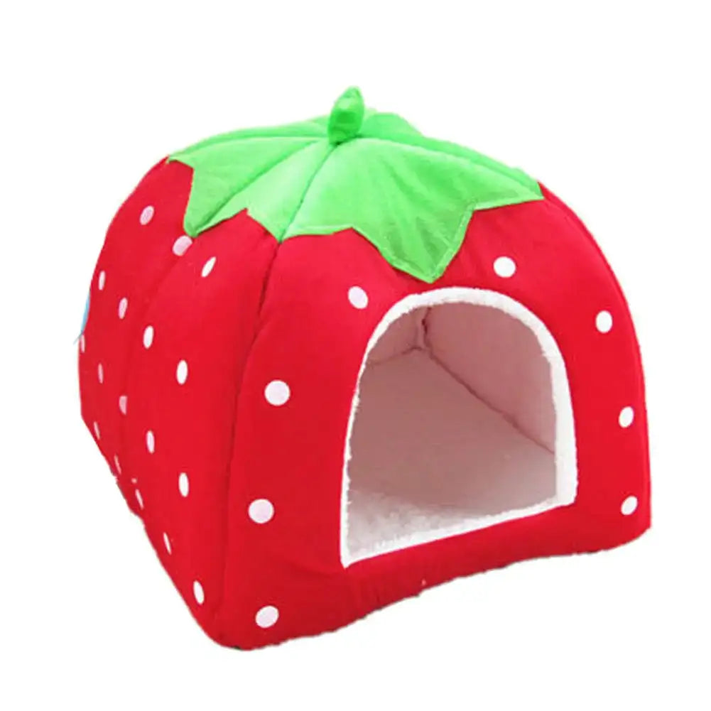 Kennel Doggy Fashion Cushion Basket Soft Strawberry Pet Dog Cat House Pet Tent Dog House Small Dogs Kitten Bed Cat House - Lootquake